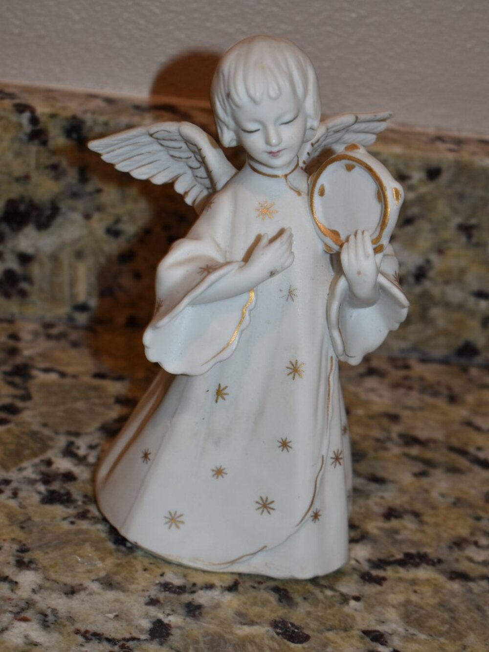 Very Nice Ceramic Angel w/Tambourine